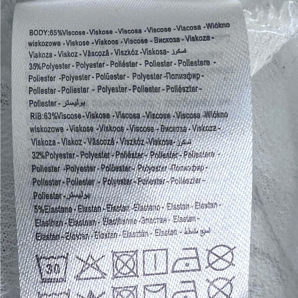 Selected Femme White Foral Sheer Scoop Neck Tshirt Size 36 - Picture 10 of 10